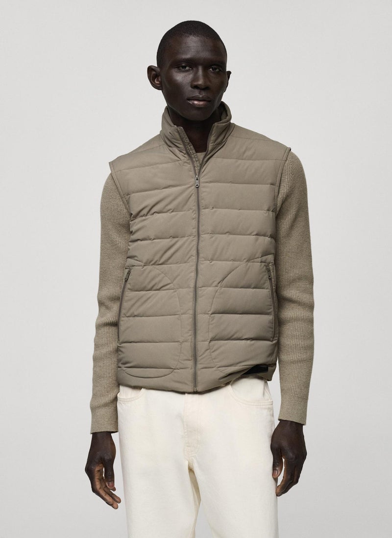 Mango Man Quilted Vest With Down Jackets  - Image 1