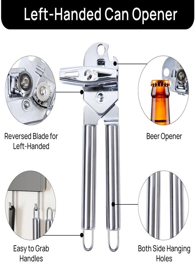 Eleckey Left handed Can Opener and Bottler Openers, Left hand Kitchen Tools Utensils for Lefty Adults/People (Metal) - Image 2