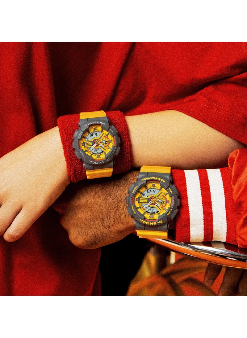 G-SHOCK Casio Analog-Digital Yellow Dial Men's Watch-GA-110Y-9ADR, Yellow - Image 3