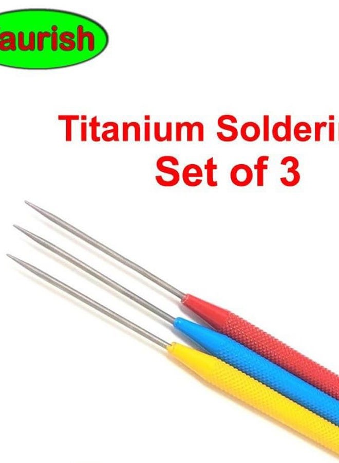TAURISH Deluxe Titanium Soldering Pick Set, Set of 3, 6-1/2 Inches - Image 2