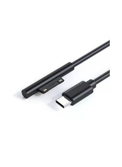 Surface to USB-C Charging Cable 15V/3A Compatible with PD Charger Type C Adapter for Microsoft Surface Pro 7/6/5/4/3 1.5m Black