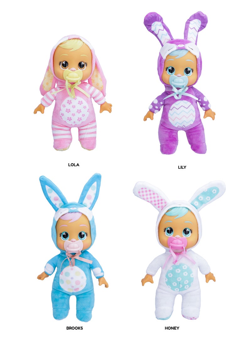 CRY BABIES دمية كراي بيبيز بانيز تايني كادلز، قطعة واحدة متنوعة (قد يختلف النمط) تبكي دموع حقيقية | دمى أطفال في بيجامة | دمية ناعمة قابلة للجمع | لعب رعاية وتخيل | تطوير حسي | هدية للأطفال والصغار - Image 1