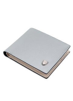 Y&D Men's Wallet, Mens Leather Bifold Cross Pattern Plain with Multiple Card Pockets, Removable Credit Case (Silver)  - Image 1