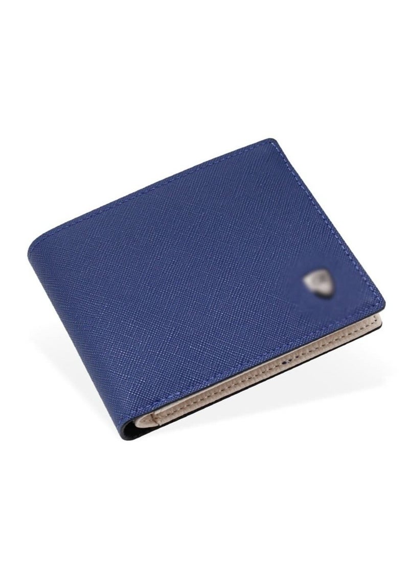 Y&D - Men's Wallet, Mens Leather Bifold Cross Pattern Plain with Multiple Card Pockets, Removable Credit Case (Silver) - Image 1