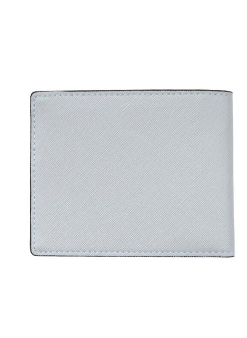 Y&D - Men's Wallet, Mens Leather Bifold Cross Pattern Plain with Multiple Card Pockets, Removable Credit Case (Silver) - Image 1