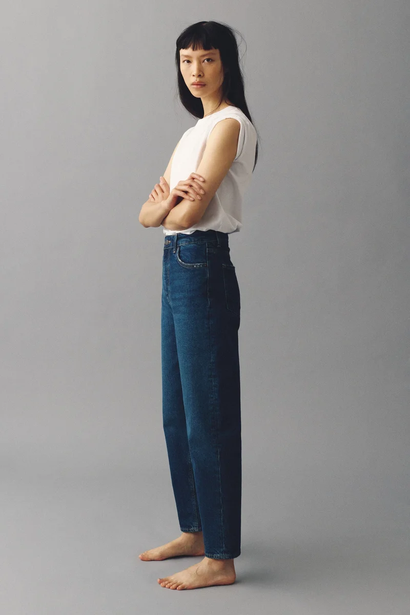 Slim Mom High Ankle Jeans