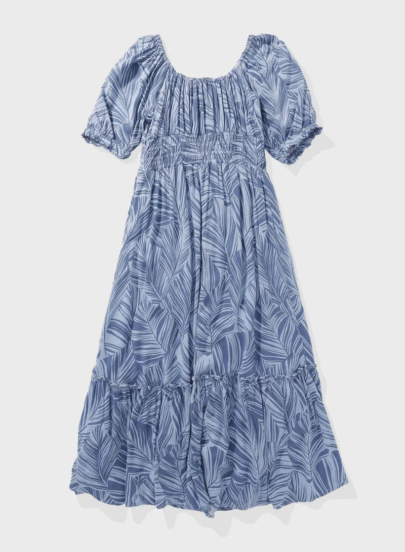Aerie Leaf Print Dress