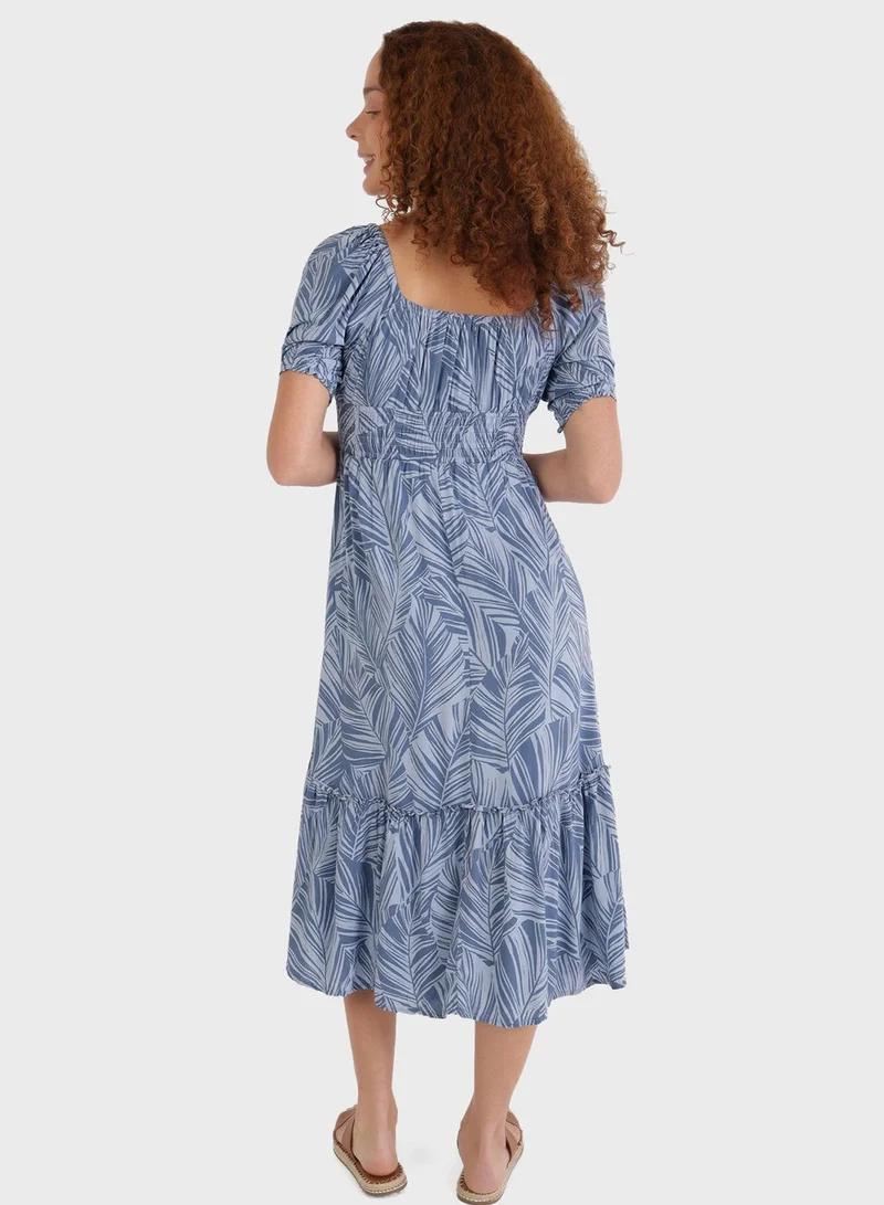 Aerie Leaf Print Dress