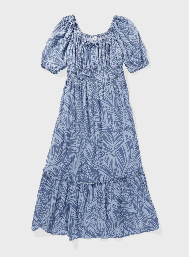 Aerie Leaf Print Dress