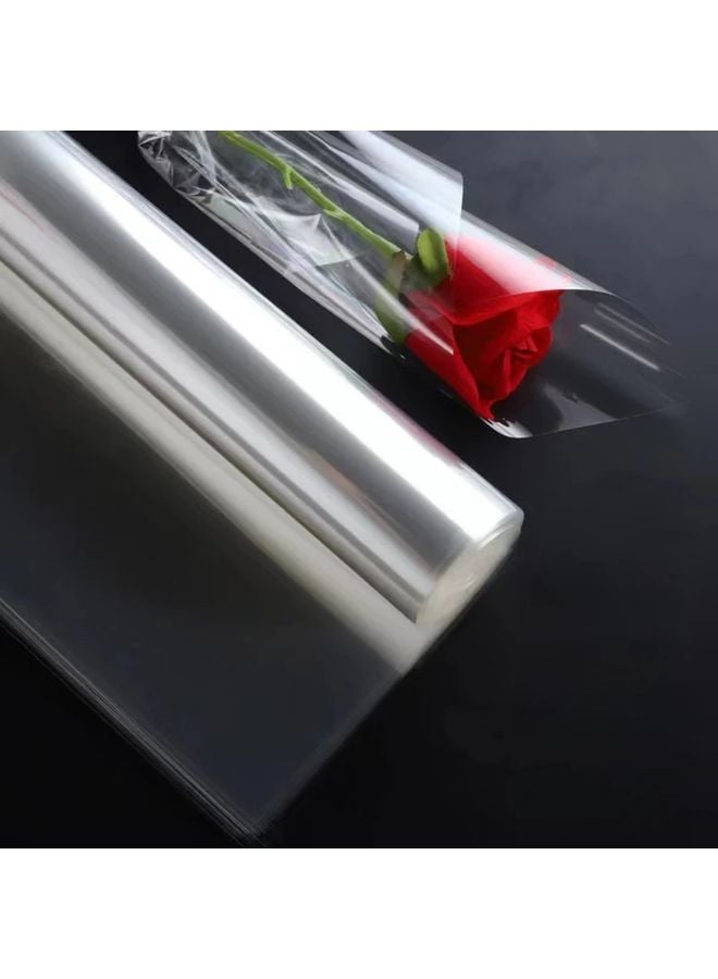 Clear Plastic Flower Wrapping Paper Roll 70x2000cm for Bouquet Gift Packaging - Image 2