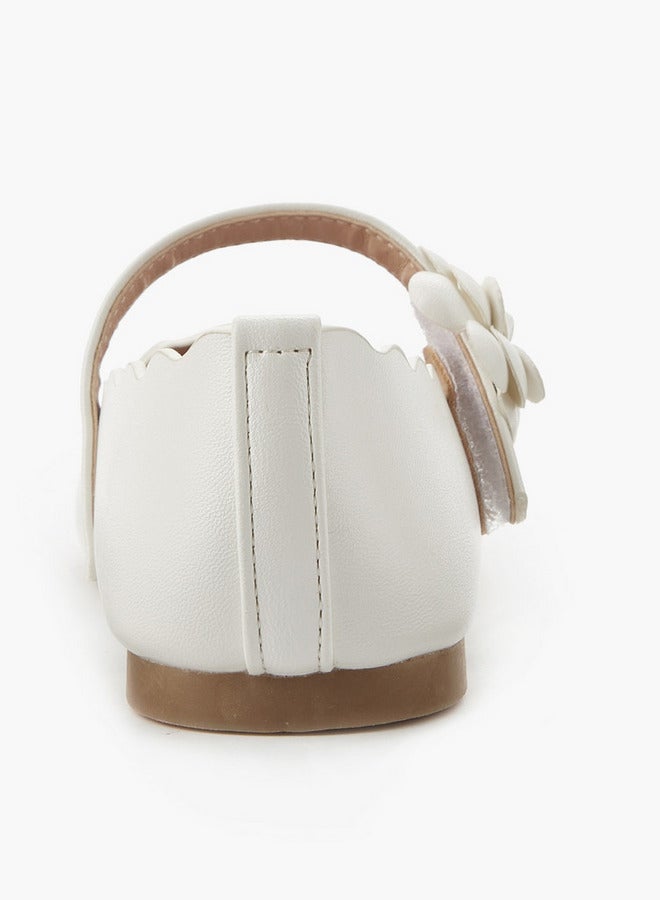 JUNIORS Girls Scallop Hem Ballerina Shoes - Image 5