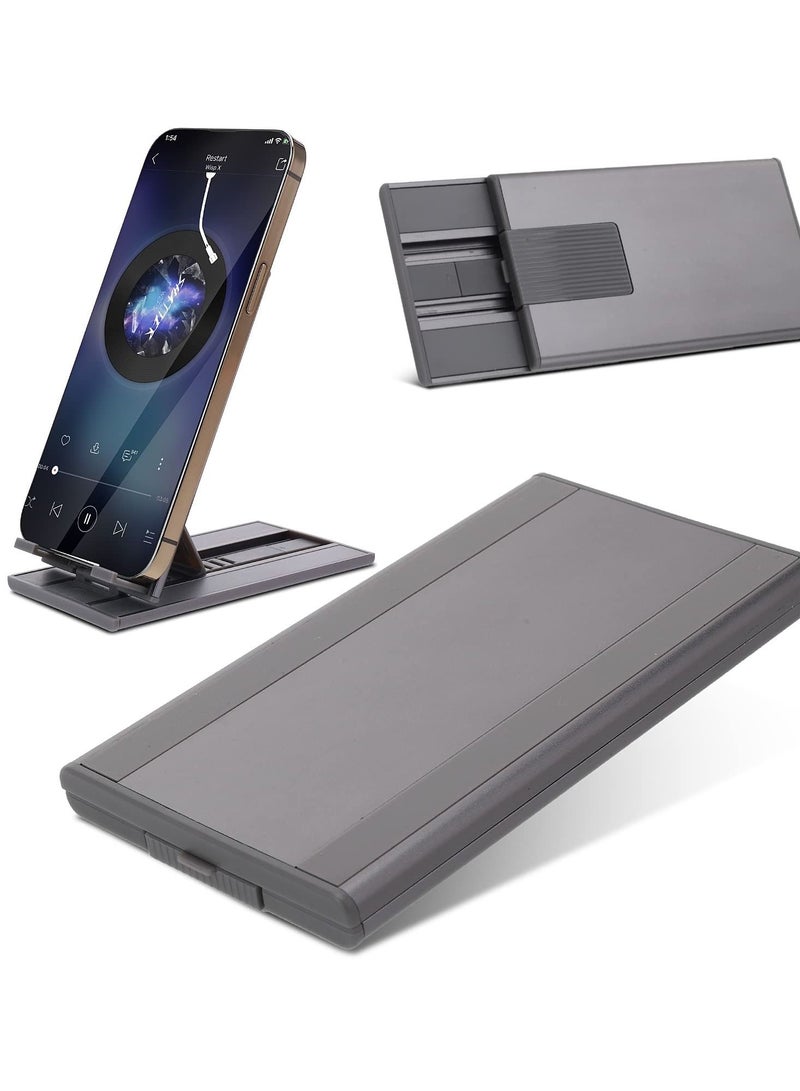 Excefore Metal Foldable Phone Stand, Adjustable Cell Phone Holder for Travel, Compatible with Smartphones and Tablets, Portable Phone Stand for Easy Viewing  - Image 1