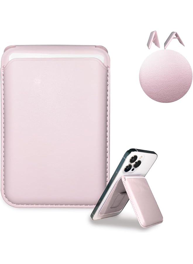 Green Tiger erorex Magsafe Magnetic Card Package, Magsafe Wallet Pink, Multifunctional Mobile Phone Magnetic Card Package, for iPhone 16/15/14/13/12 (Pro/Promax), Two-in-One Bracket and Cards Package. - Image 1