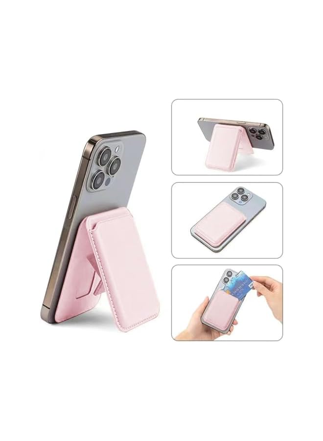 Green Tiger erorex Magsafe Magnetic Card Package, Magsafe Wallet Pink, Multifunctional Mobile Phone Magnetic Card Package, for iPhone 16/15/14/13/12 (Pro/Promax), Two-in-One Bracket and Cards Package. - Image 2