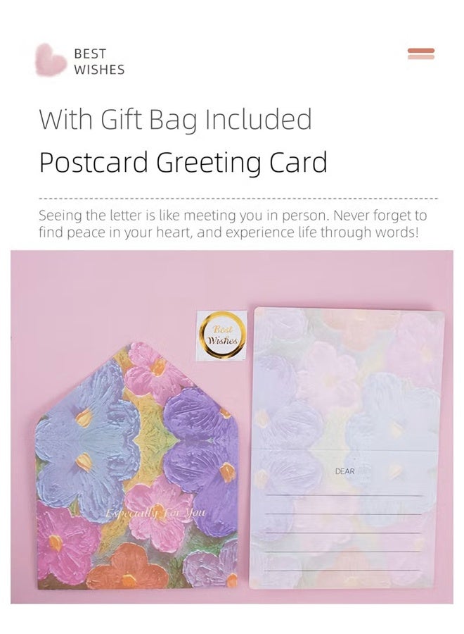 مجموعة مكونة من 3 قطع تتضمن وسيطًا ومغلفًا وبطاقة تهنئة، وحقيبة هدايا على شكل لوحة زيتية، وصندوق هدايا عيد الميلاد، وحقيبة تغليف مظروف، وحقيبة هدايا ورقية إبداعية، وصندوق هدايا للعطلات، وحقيبة هدايا - Image 5