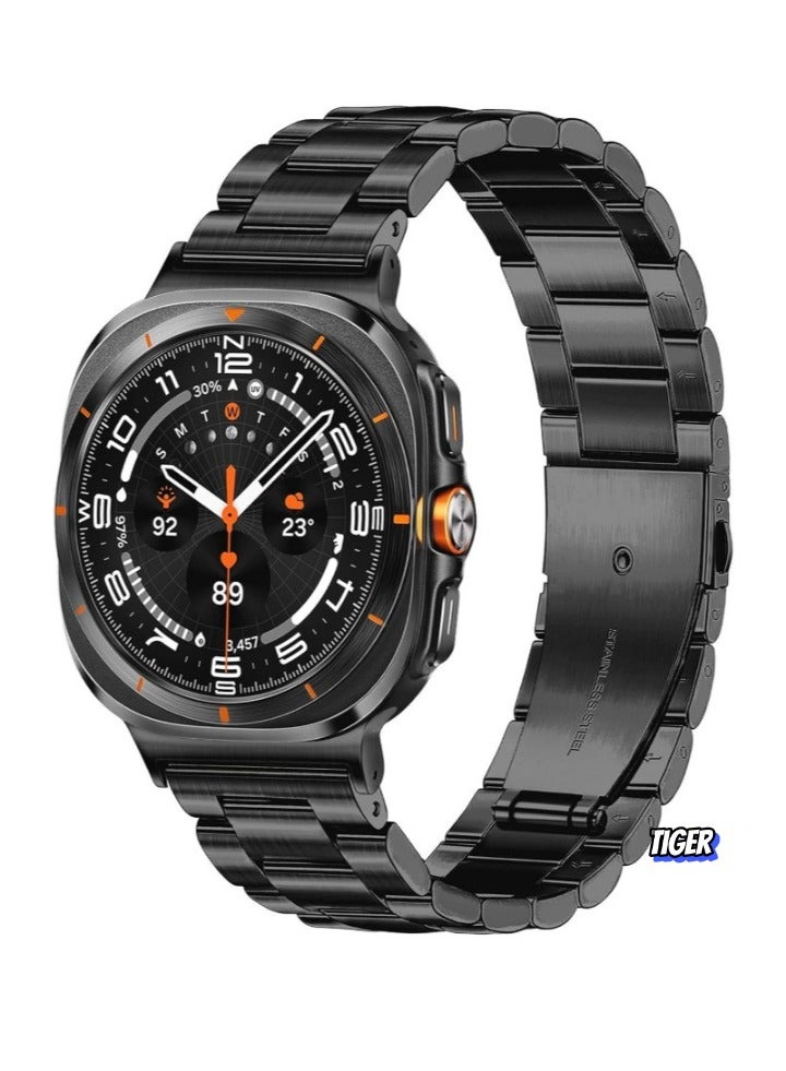 TIGER Stainless Steel Metal Band for Samsung Galaxy Watch Ultra 47mm (2024) – Premium Strap for Men and Women, Durable and Stylish, Adjustable Link Design, Comfortable Fit, Perfect Replacement for Your Galaxy Watch Ultra, Not Compatible with Galaxy Watch 7/6/5/4 or Watch 6/4 Classic - Image 1