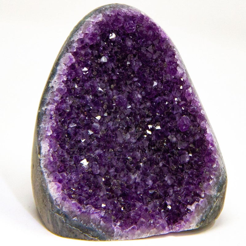 Extreme Rocks Fossils Extreme Amethyst Cluster 5 to 1 lb Cluster with Polished Edges Powerful Deep Purple Crystals Geode from Uruguay Includes Bonus 3 inch Selenite Wand Brand