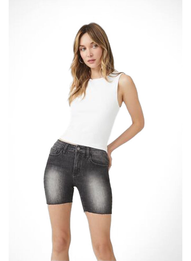 FOREVER 21 Stone Wash Denim Bermuda Shorts  - Image 1