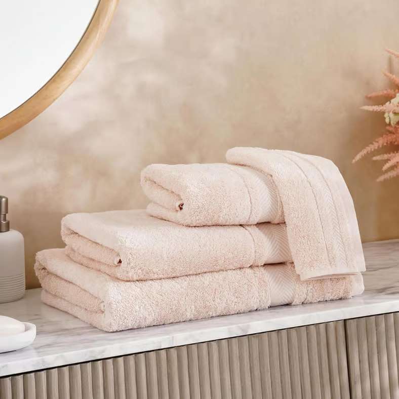 Pan Home Luxury Cotton Bath Sheet Light Almond - Image 3