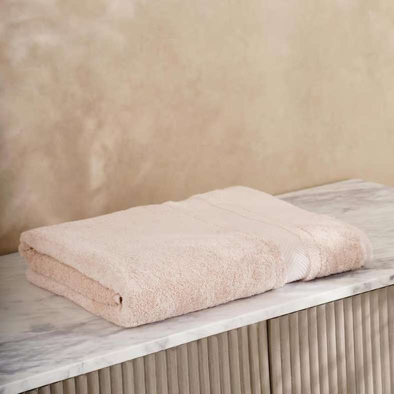 Pan Home Luxury Cotton Bath Sheet Light Almond - Image 4