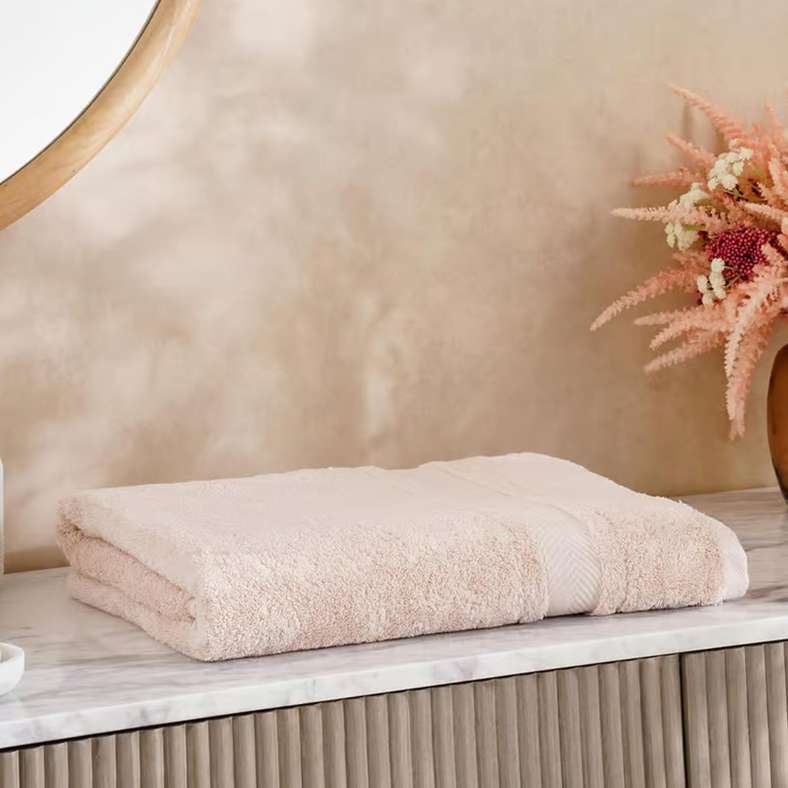 Pan Home Luxury Cotton Bath Sheet Light Almond - Image 1
