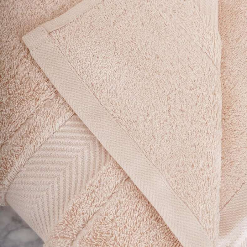 Pan Home Luxury Cotton Bath Sheet Light Almond - Image 2