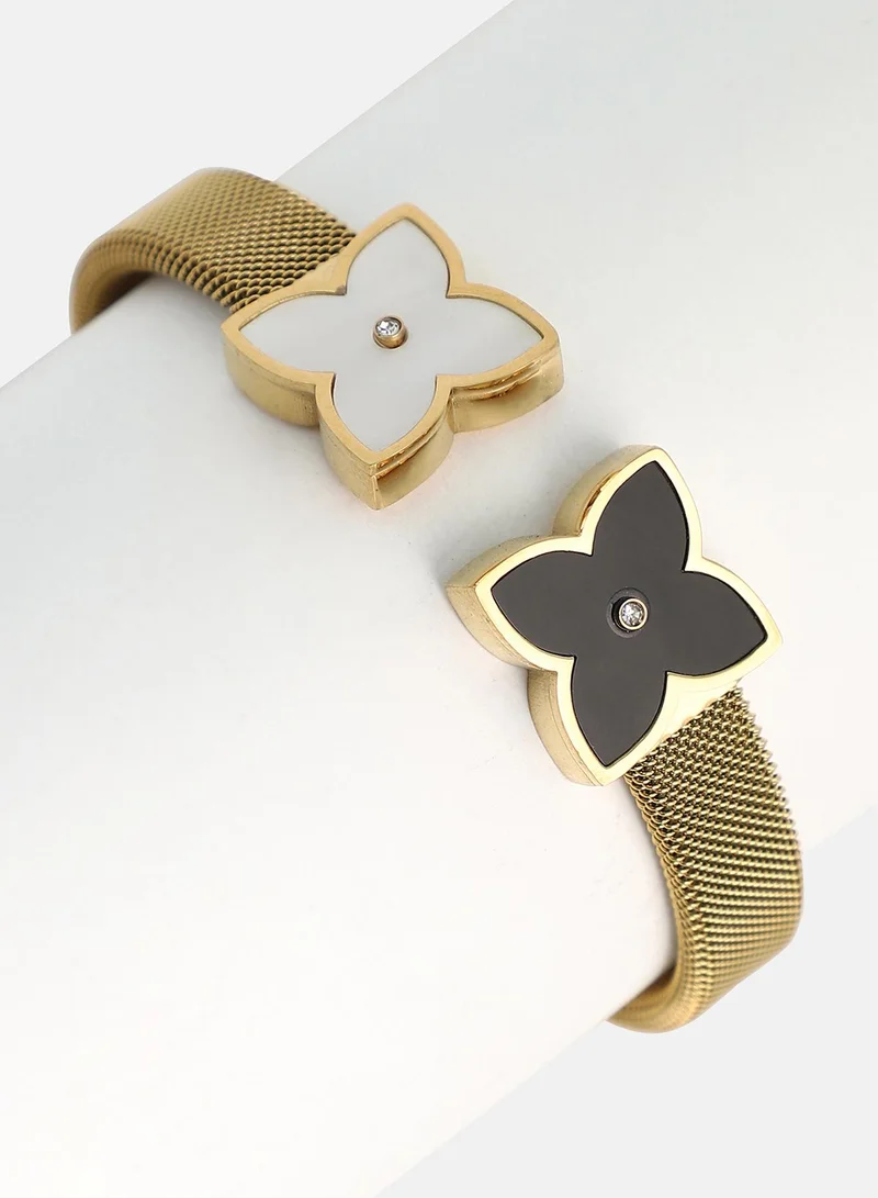 سوهي Women's The Flora-Mesh Cuff Bracelet