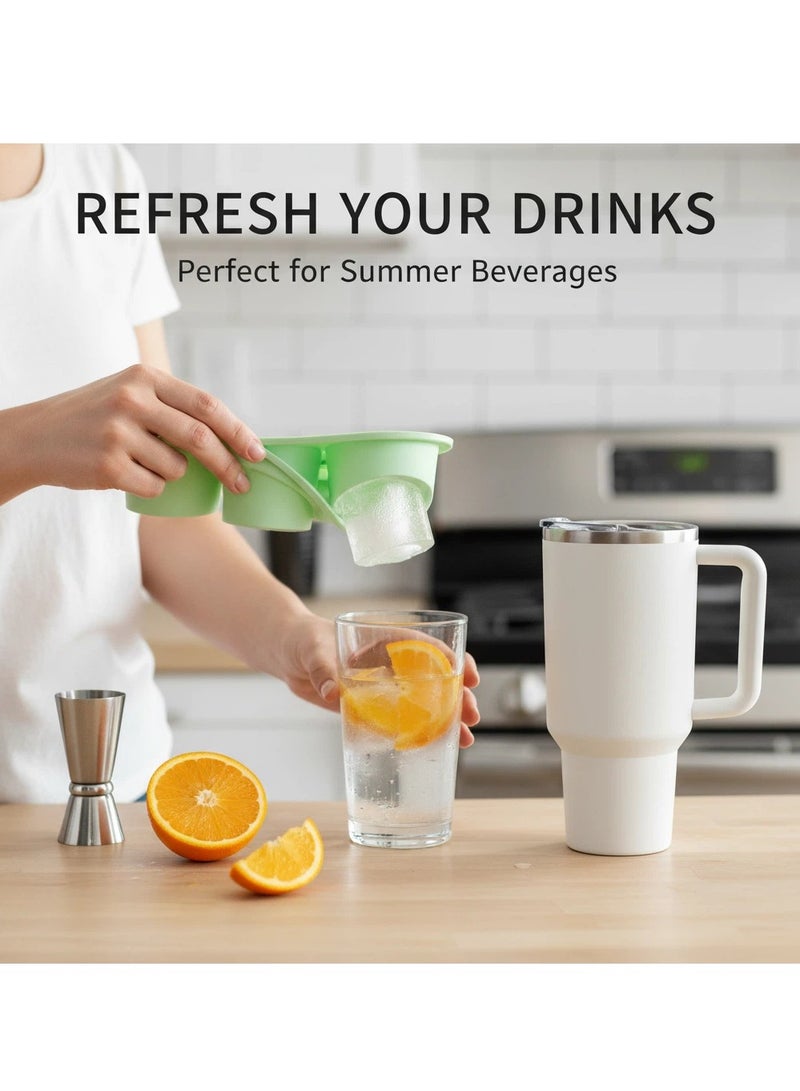 واي آند دي قالب ثلج متوافق مع كؤوس ستانلي – 3 قوالب ثلج أسطوانية مجوفة للكؤوس ٤٠-٣٠ أونصة. مزود بغطاء مقاوم للانسكاب وتصميم سهل الملء. خالٍ من مادة BPA، مثالي للمشروبات والقهوة والكوكتيلات. - Image 4