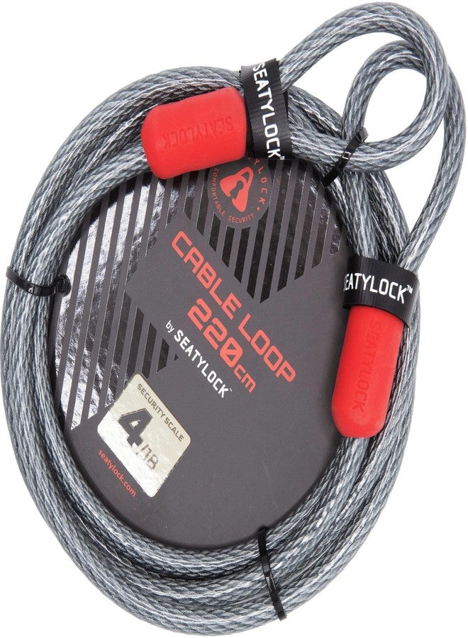 SeatyLock Bike Cable Lock - Anti Theft Triple Braided Steel Cable with Loops for Bike Security - Universal Fit Flexible Large Locking Cables for Bicycle U Chain or Folding Lock - 86.6" - Image 5