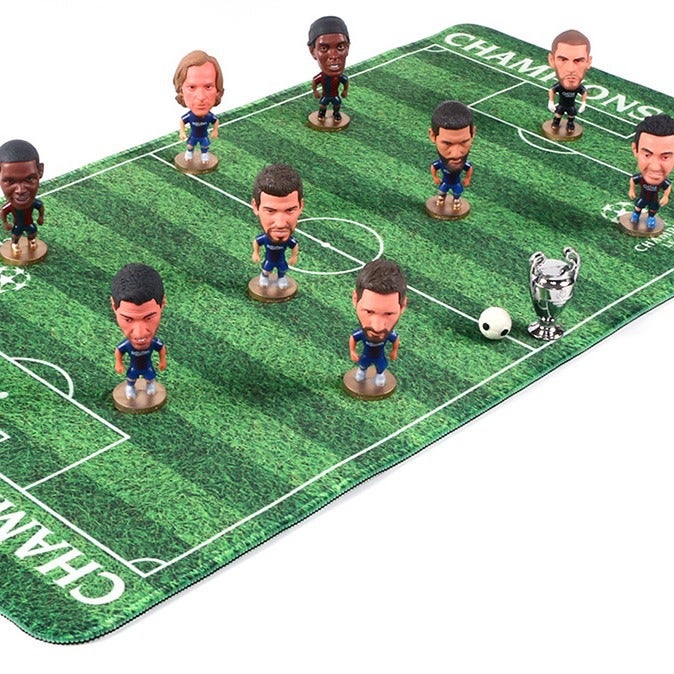 Realistic Football Field Model with Iron Gates and Small Soccer Balls - Perfect for Fans - Image 5