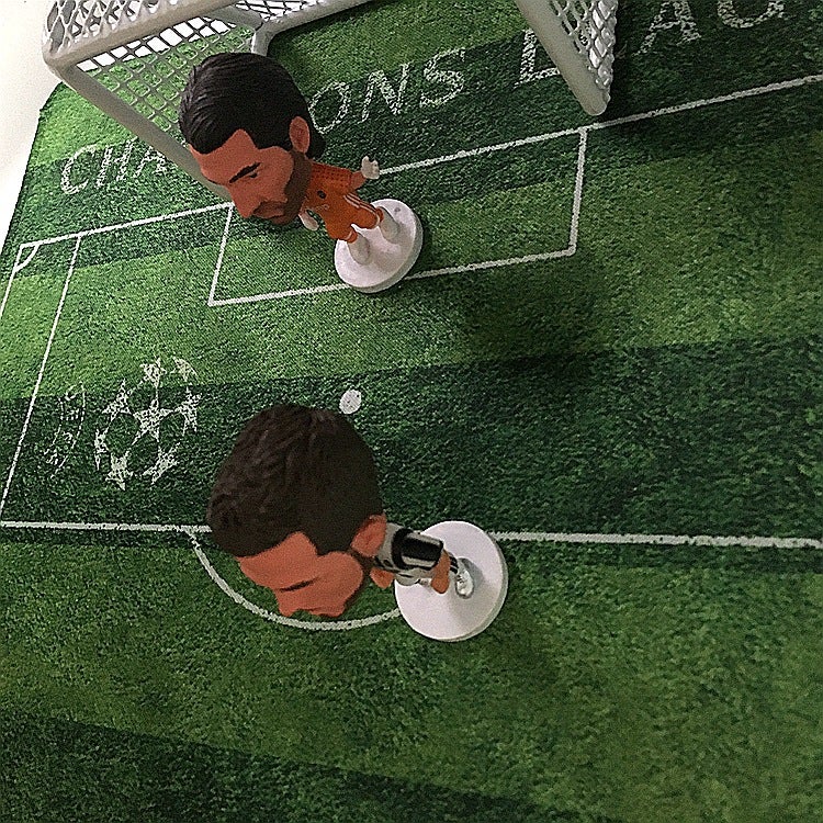 Realistic Football Field Model with Iron Gates and Small Soccer Balls - Perfect for Fans - Image 4