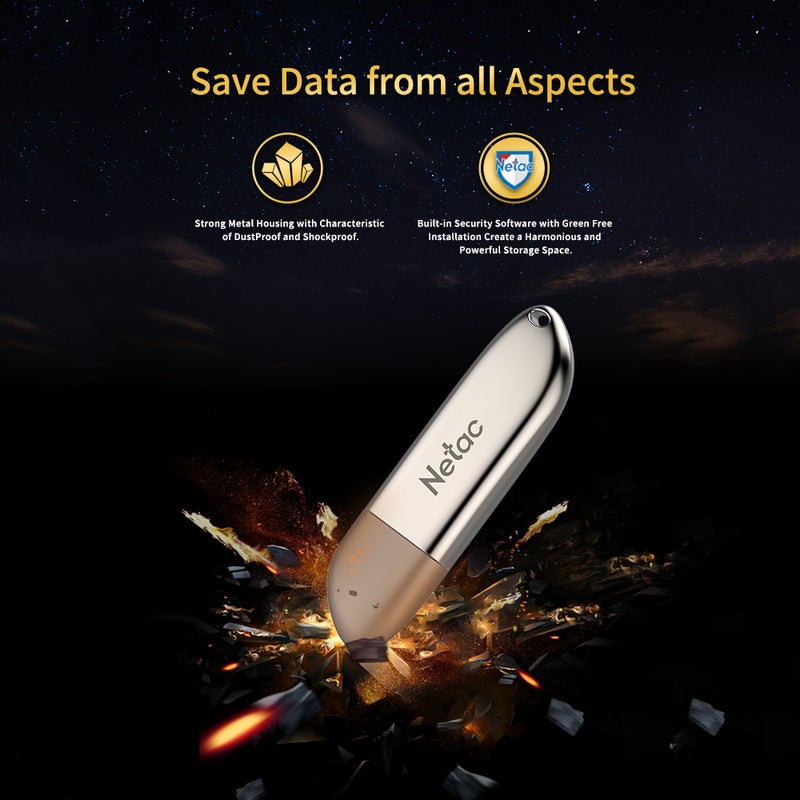 Netac U352 16GB Mini Portable High Speed USB 3.0 Interface Flash Drives C5612-16GB-L Silver - Image 3
