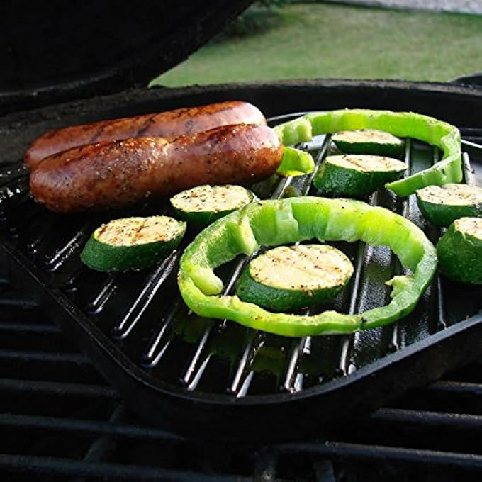 شواية Lsrg3 ذات شعلة واحدة من الحديد الزهر قابلة للعكس مقاس 105 بوصة، لون أسود - Image 5