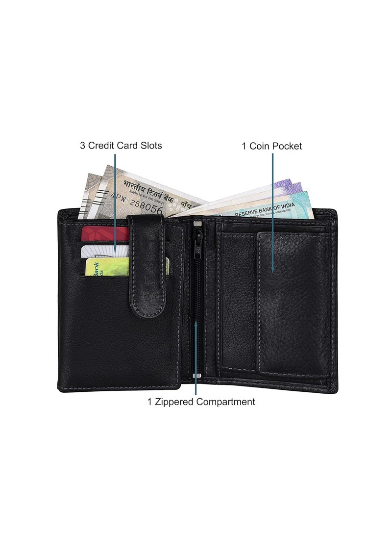 URBANFOREST URBAN FOREST Orlando Men's Black Leather Wallet - Image 5