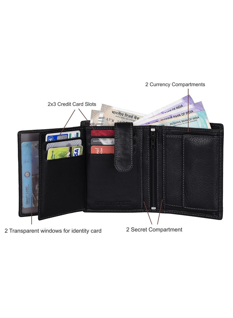 URBANFOREST URBAN FOREST Orlando Men's Black Leather Wallet - Image 2