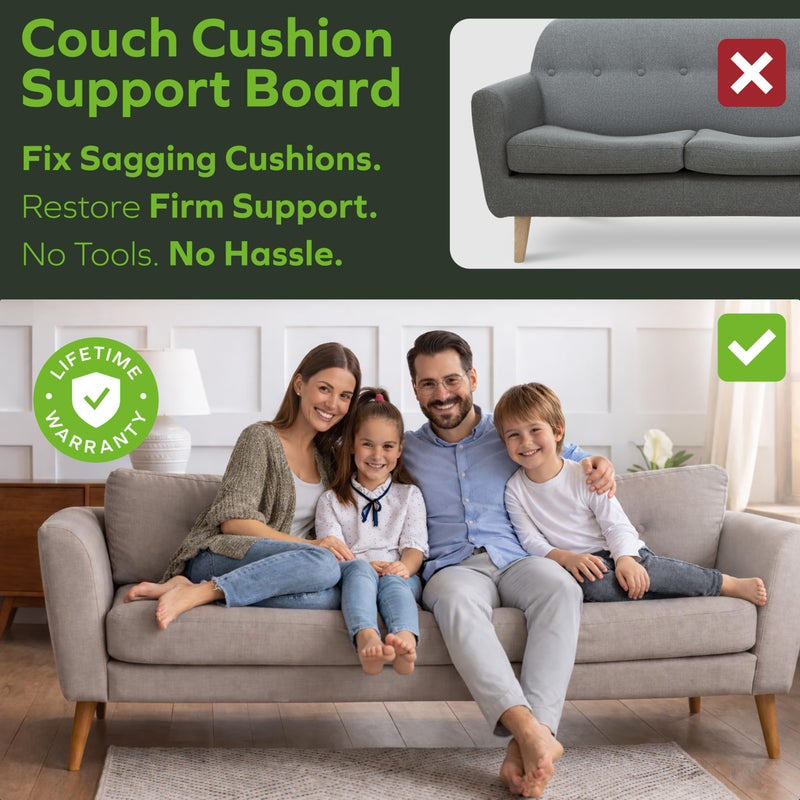 BEN'SHOMEÂ® Heavy Duty Sofa Cushion Support Board for Sagging Sofas | Fits 68"-81" x 19.7" Deep | Protects Your Back from Sinking Seats | 0.5" Solid Wood, 400 LBS, Anti-Slip, Lifetime Replacement - Image 4