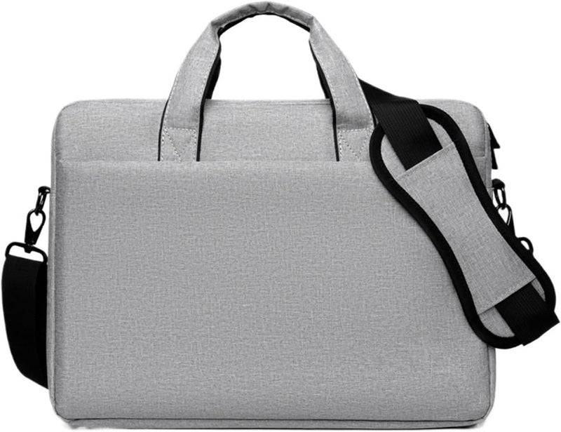 Grey Unisex Large Capacity Lightweight Laptop Messenger Travel Bag - Image 1