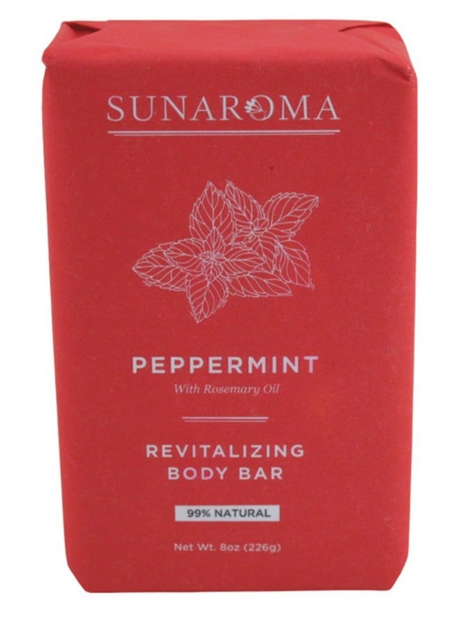 Sunaroma Bar Pepper Mint Oil Soap 8 Ounce (236ml) (3 Pack) - Image 1