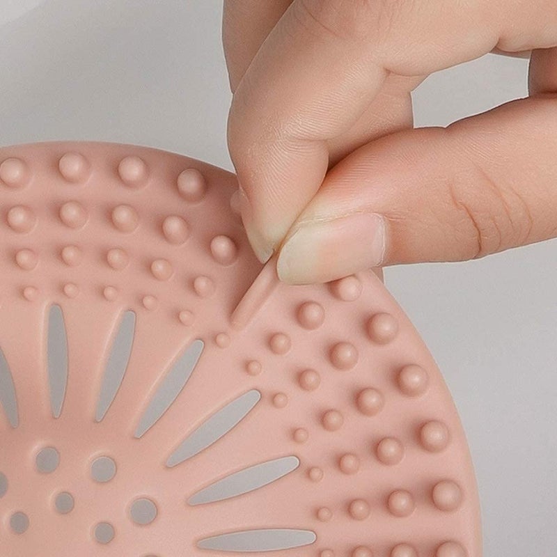 Clovis Shower Drain Covers,Hair Catcher Durable Silicone Hair Stopper Sink Drainer, and Clean Bathroom Accessories Bathtub Drain Stopper Block Hair Trap for Shower Drain (2) - Image 5