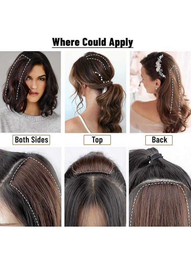 S-noilite - Short Hair Extensions Clip In Human Hair 1Pcs 2 Clips Balayage Clip In Hairpieces Remy Hair For Women With Short Hair Adding Hair Volume 10G 6Inchmedium Brown/Dark Blonde - Image 1