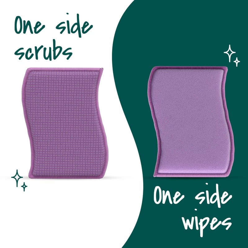 3M Scotch-Brite Stay Clean Scrubber Pads, Non-Scratch Dish Sponges for Kitchen Cleaning, 12 Count, Rinses Clean, Odor-Resistant, Safe on Non-Stick Cookware, Pots, Pans, and Glassware - Image 4