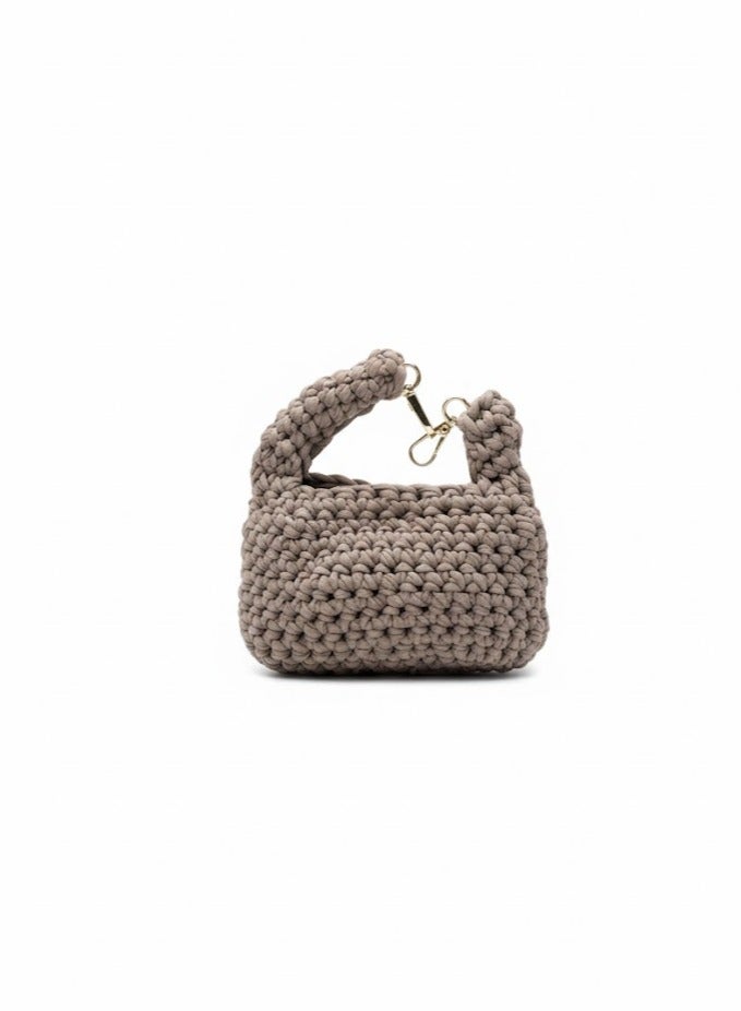 CROCHKA Trendy Handmade Mini Crochet Bag with Gold Clasp - Image 2