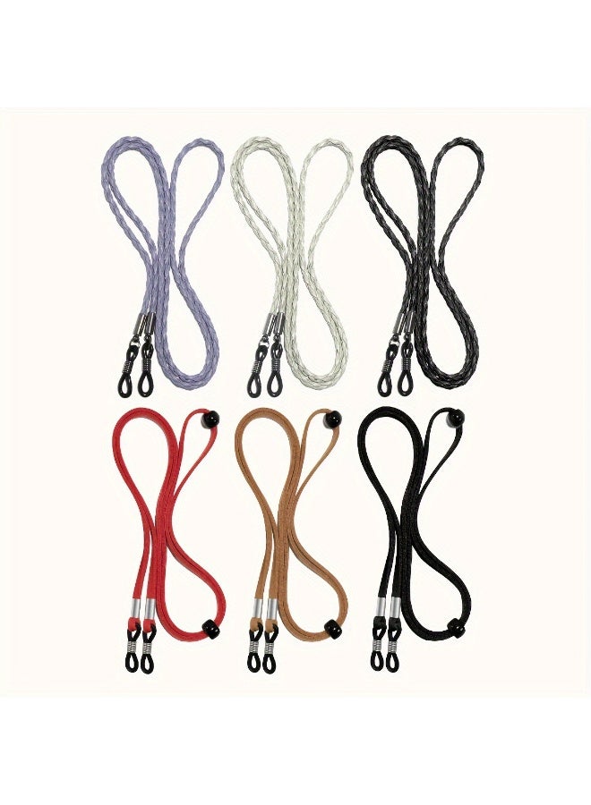 6 Pcs Glasses Lanyard Eye Glasses Holders Anti-slip Eye Glasses Holder Around Neck Chains Straps