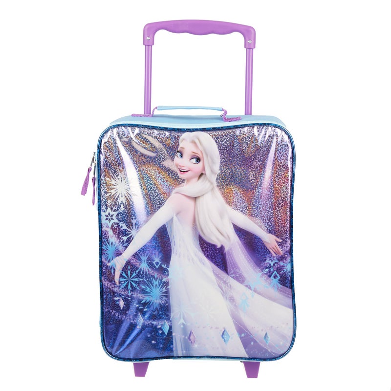Bioworld Frozen 2 Anna & Elsa Formal Wear 14" Youth Purple Pilot Case - Image 1