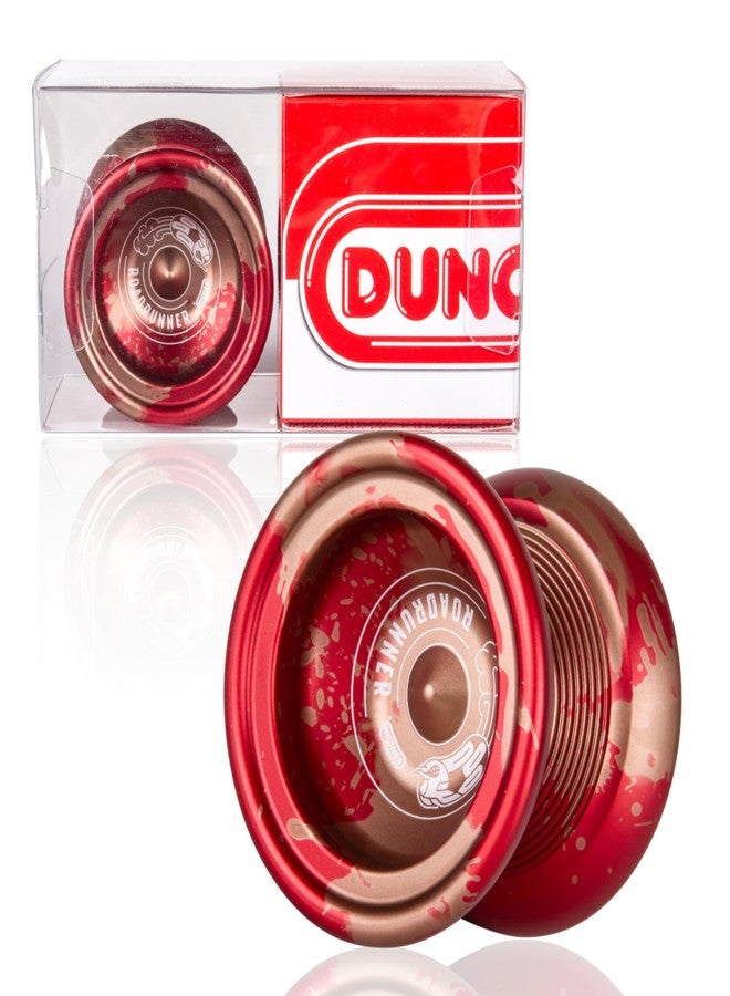 Duncan Toys Roadrunner Yo-Yo, Unresponsive Expert Level Yo-Yo, Concave Bearing and Aluminum Body, Red with Gold Splash - Image 1