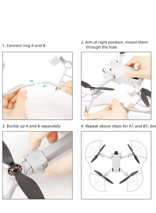 Generic - Mini 3 Pro 360° Propeller Guard Quick Release Removable Propellers Protector Crash Ring Holder Props - Image 1