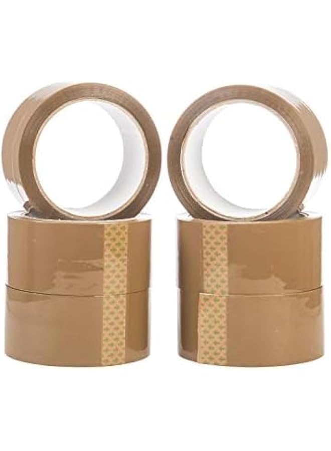 Konig Brown Packaging Tape 2 Inch X 100 Yards Heavy Duty Strong Packing Tape For Sealing Parcel Boxes Moving Boxes Homes Large Mailing Bags Office Supplies 6 Rolls  - Image 1