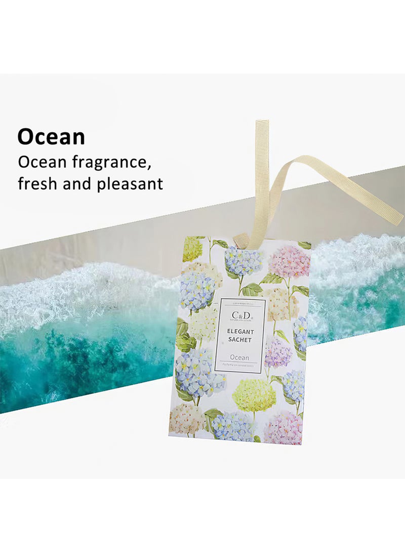 Elegant Sachet, Hanging Air Deodorizer Freshener Car Scent for Drawers, Wardrobes, Cars (Ocean)  - Image 2