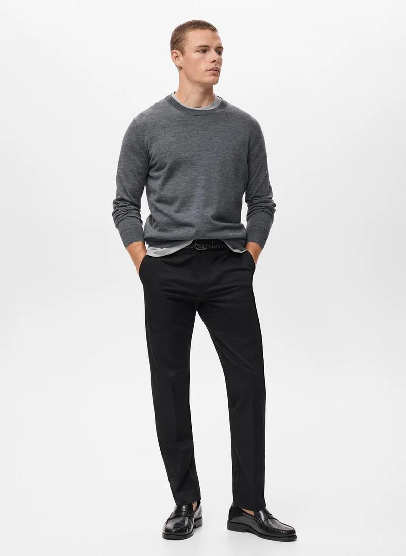 Mango Man  Regular-fit cotton trousers for Men | Best Price UAE