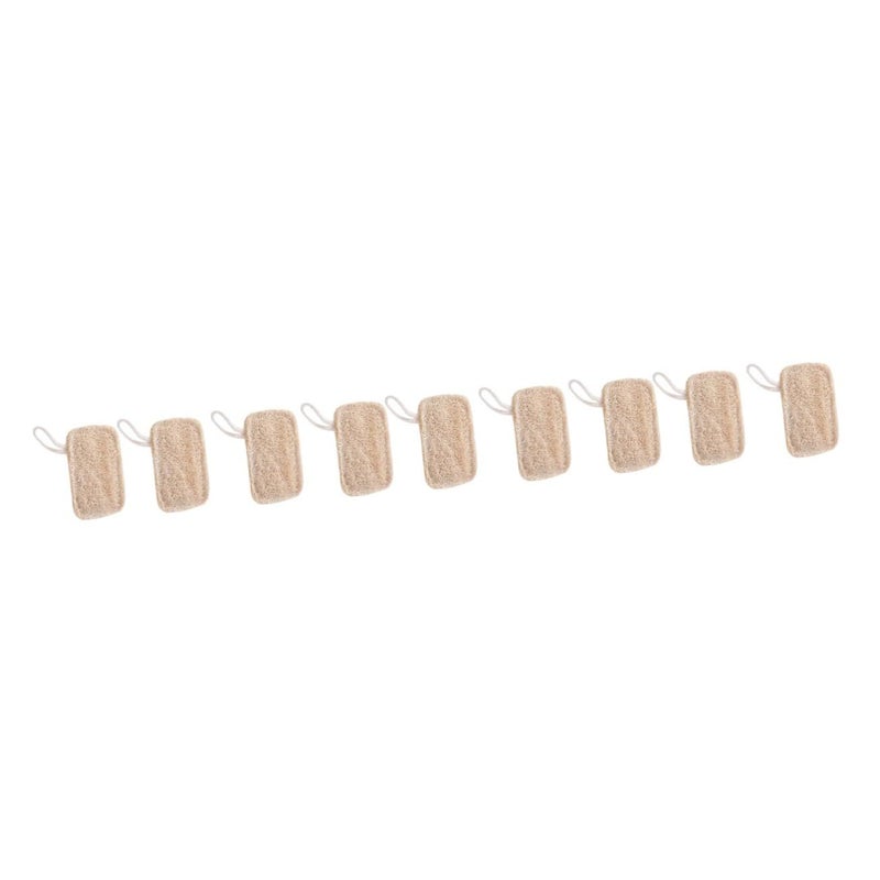 Natural Loofah Dishwashing Sponges 9pcs Soft Non Scratch Cleaning Scrubbers Beige - Image 2